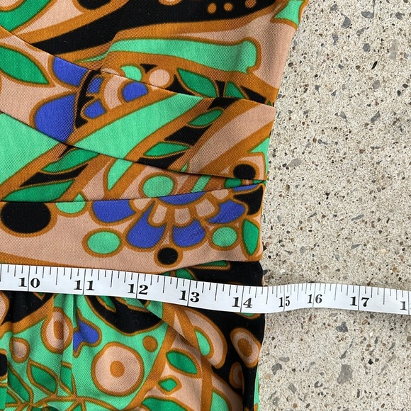 Tibi Floral/Paisley Silk Knit Sweetheart Neck  Mini Dress Size Small - Picture 11 of 16